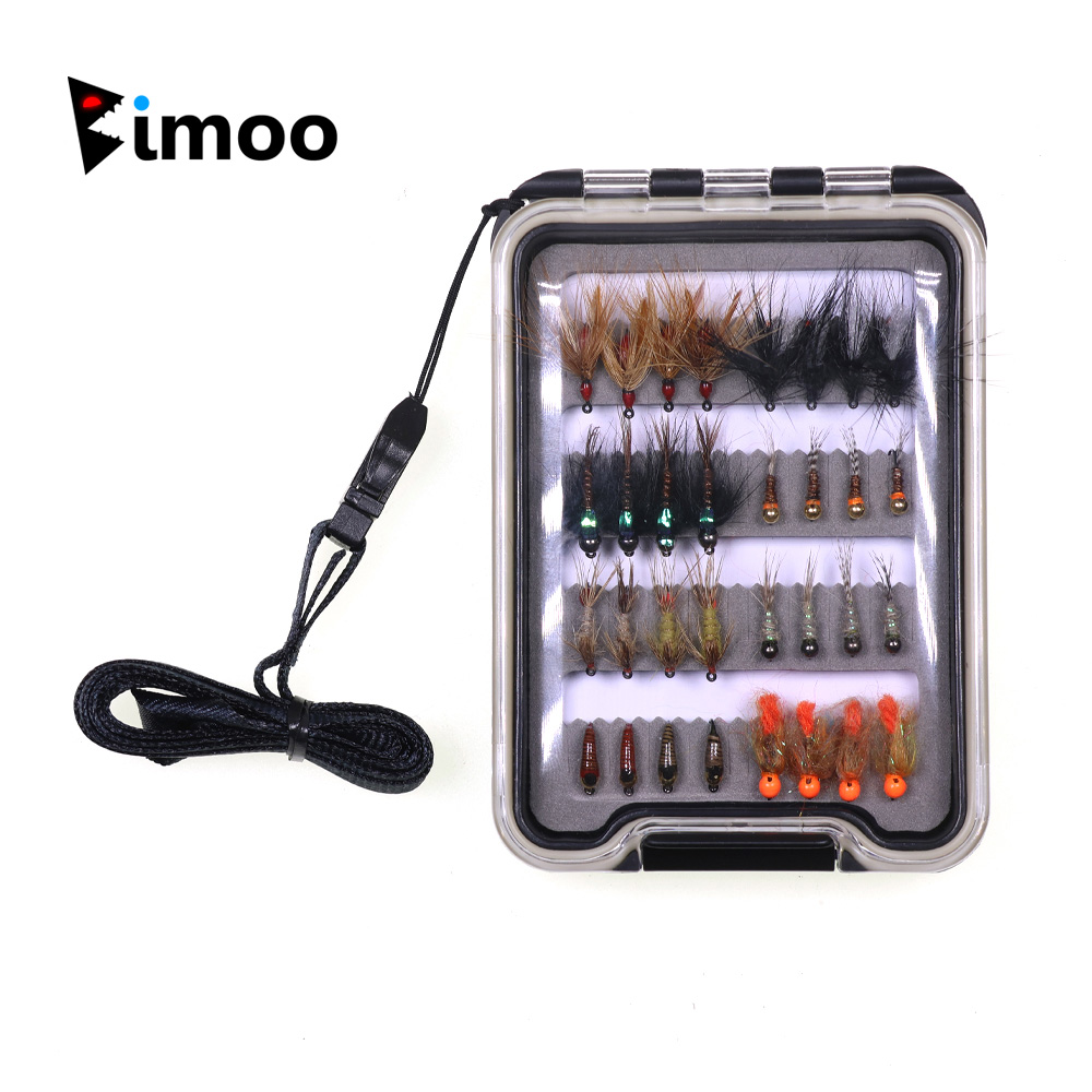 Fishing Hook Barbless - Kit de 32 mouches nymphes pour