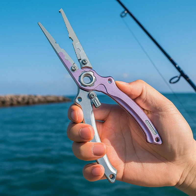 Fishing Hook Sharpener - Pince de pêche avec aiguiseur de