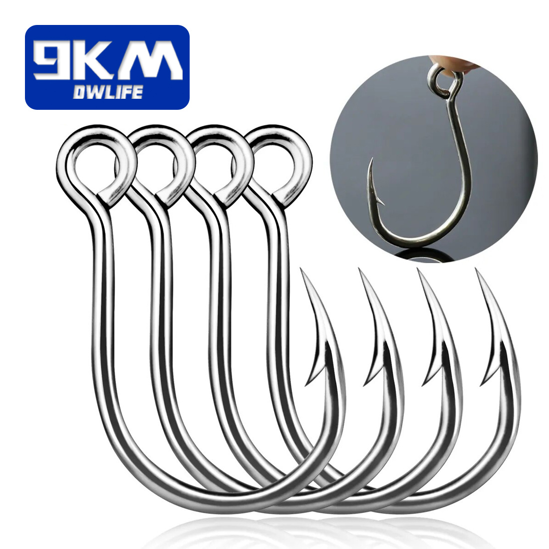 Fishing Hook Barbless - Hameçons de pêche 9KM, 25 pièces,