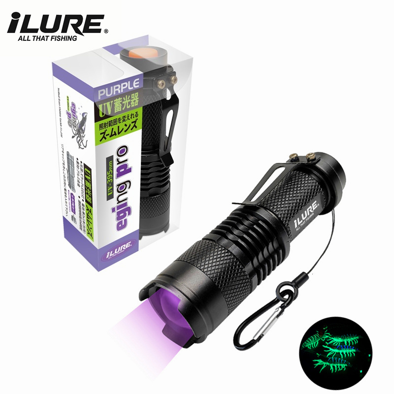 Fishing Hook Jig - Mini lampe de poche UV 395nm,