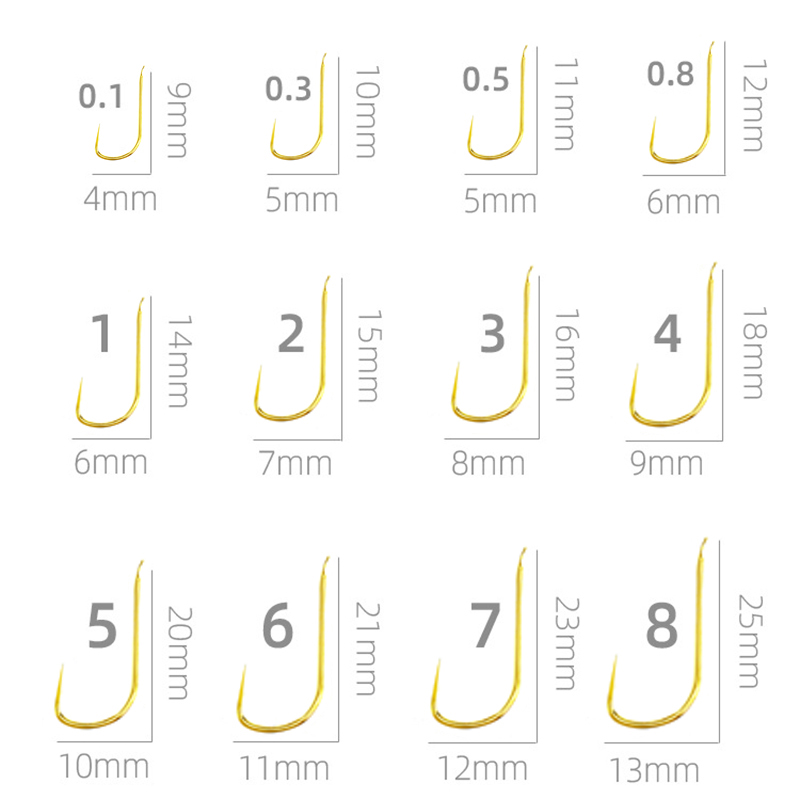 Fishing Hook Barbless - 100 pièces Shinkanto sans ardillon multi-type