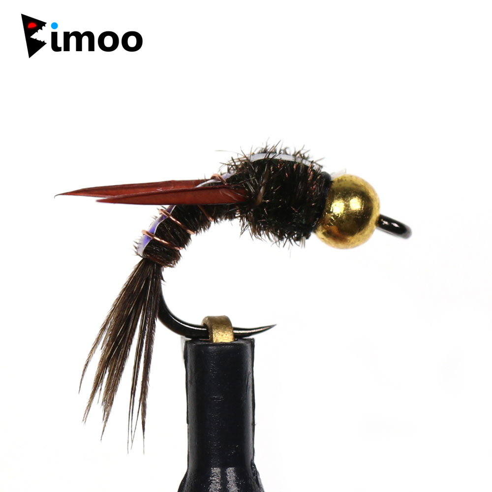 Fishing Hook Barbless - Bimoo 8 pièces en laiton Beadhead