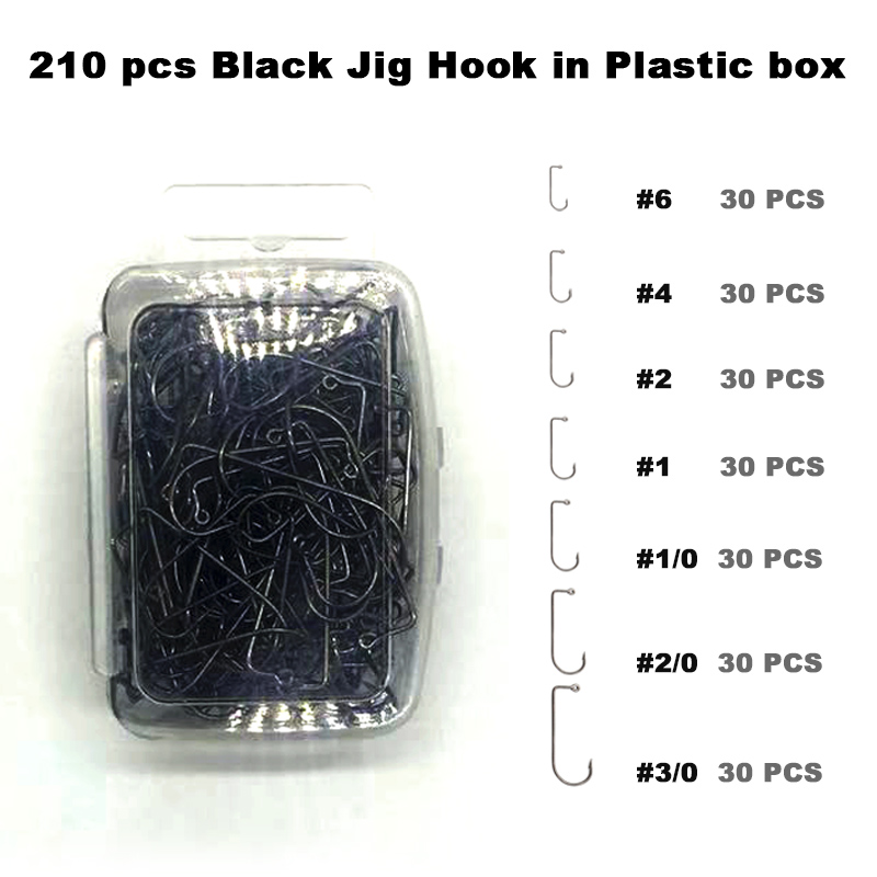 Fishing Hook Jig - Adygril – crochets de pêche noirs,