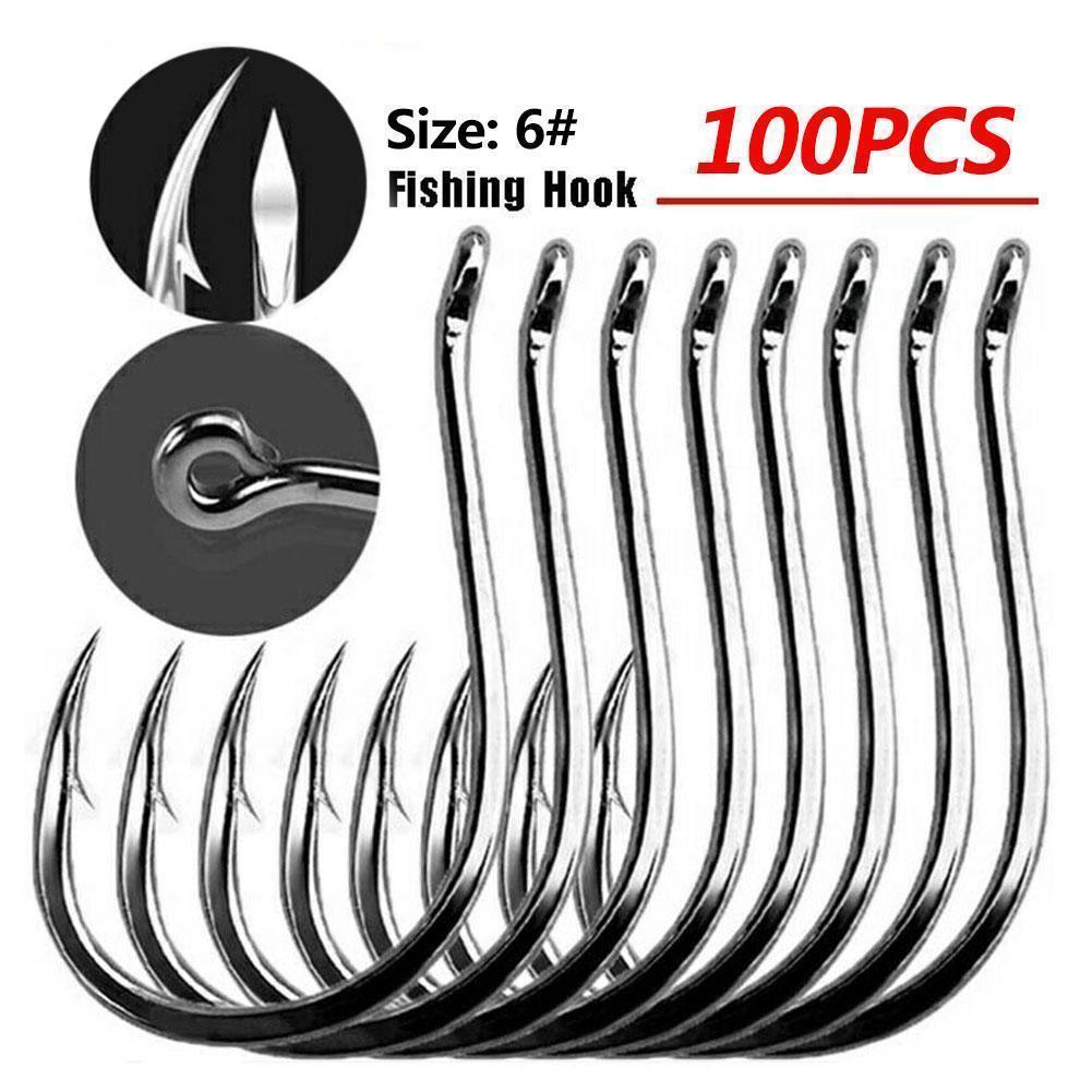 Fishing Hook Circle - Lot de 100 hameçons de pêche