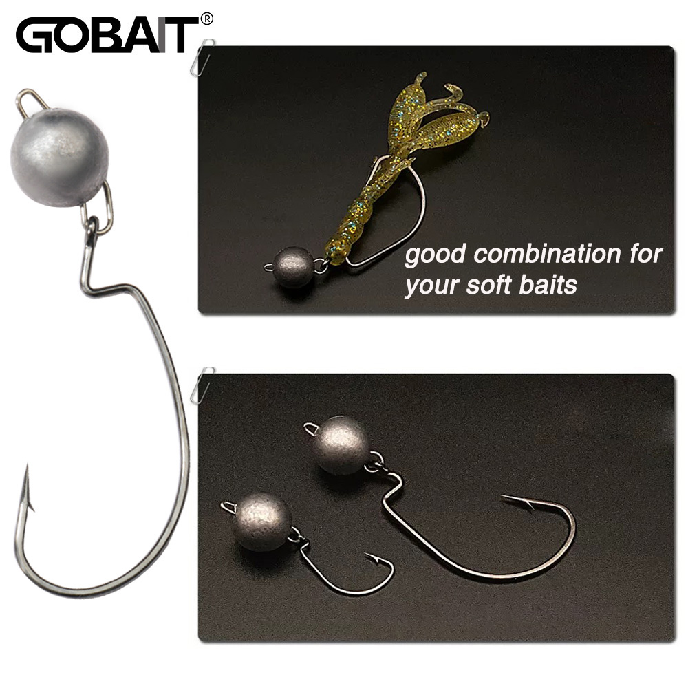 Fishing Hook Weedless - 5 pièces tête de gabarit en