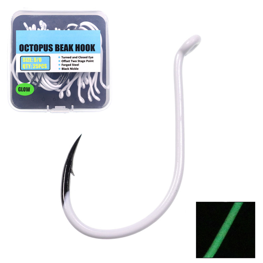 Fishing Hook Offset - Boîte de 25 hameçons à bec