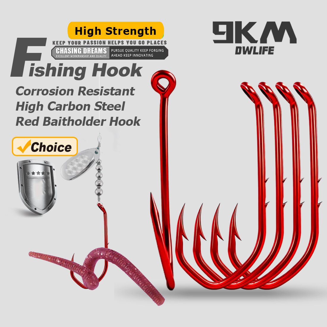 Fishing Hook Circle - Hameçon Baitholder 9KM, 50-100 pièces, hameçon