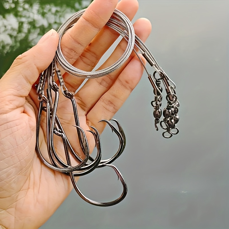 Fishing Hook Circle - 25 hameçons circulaires robustes avec fil