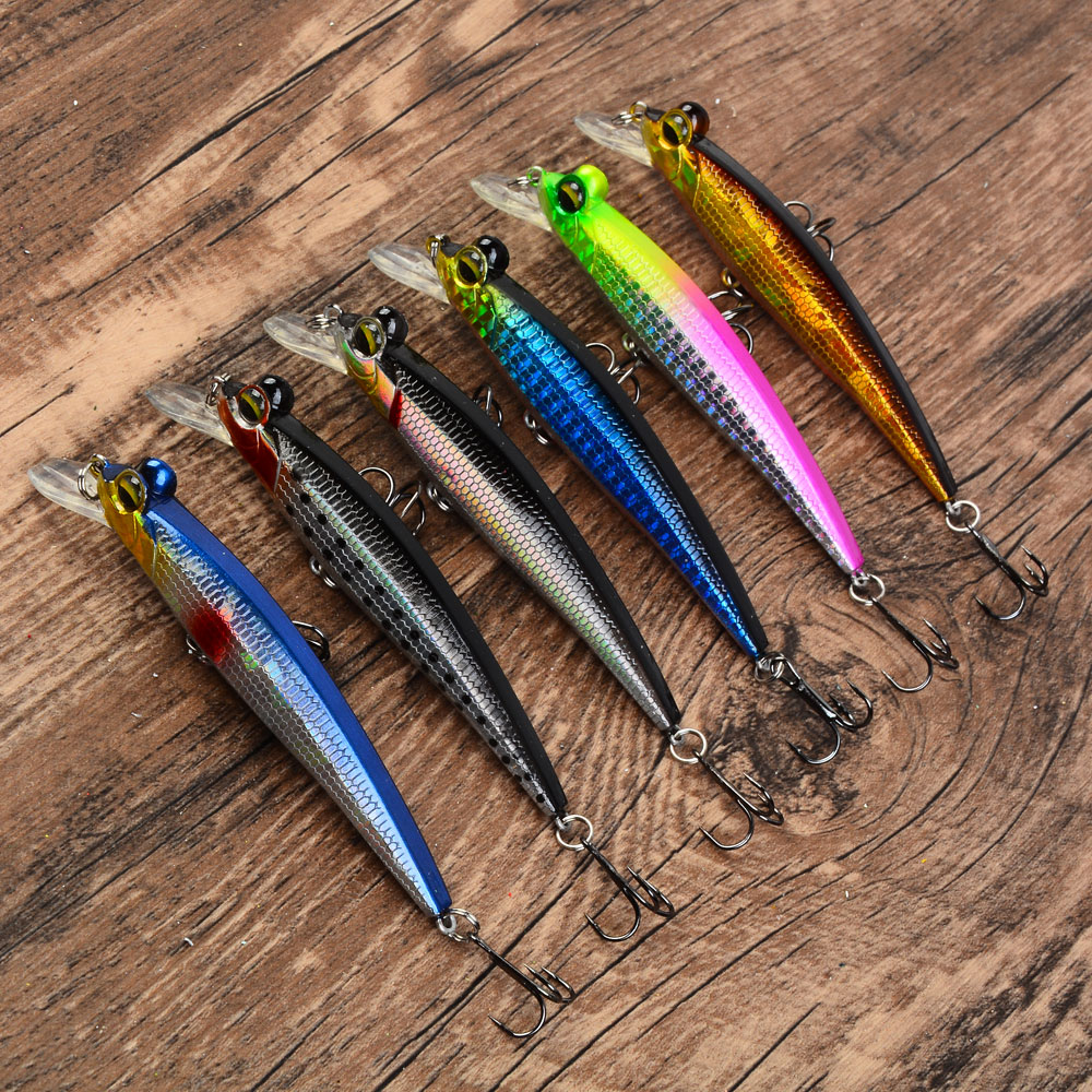 6 leurres de pêche Minnow, leu - Fishing Hook Treble avis et prix