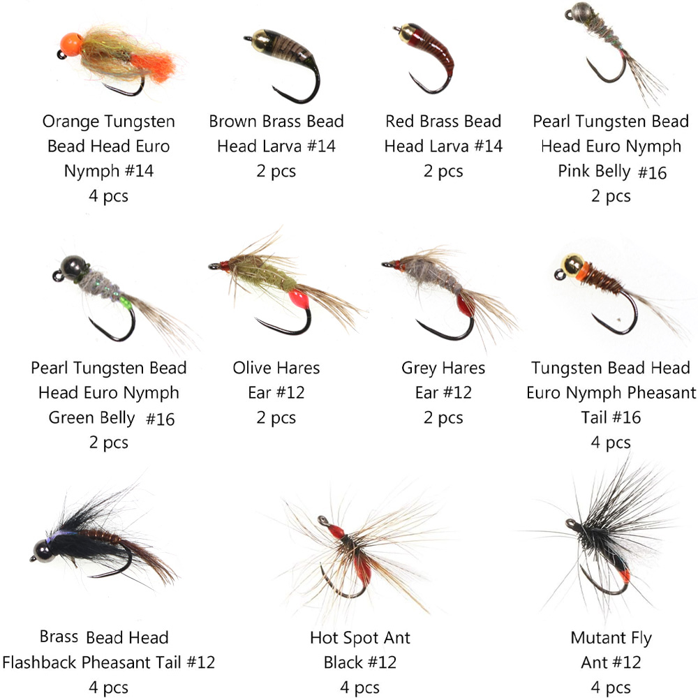 Kit de 32 mouches nymphes pour - Fishing Hook Barbless avis et prix