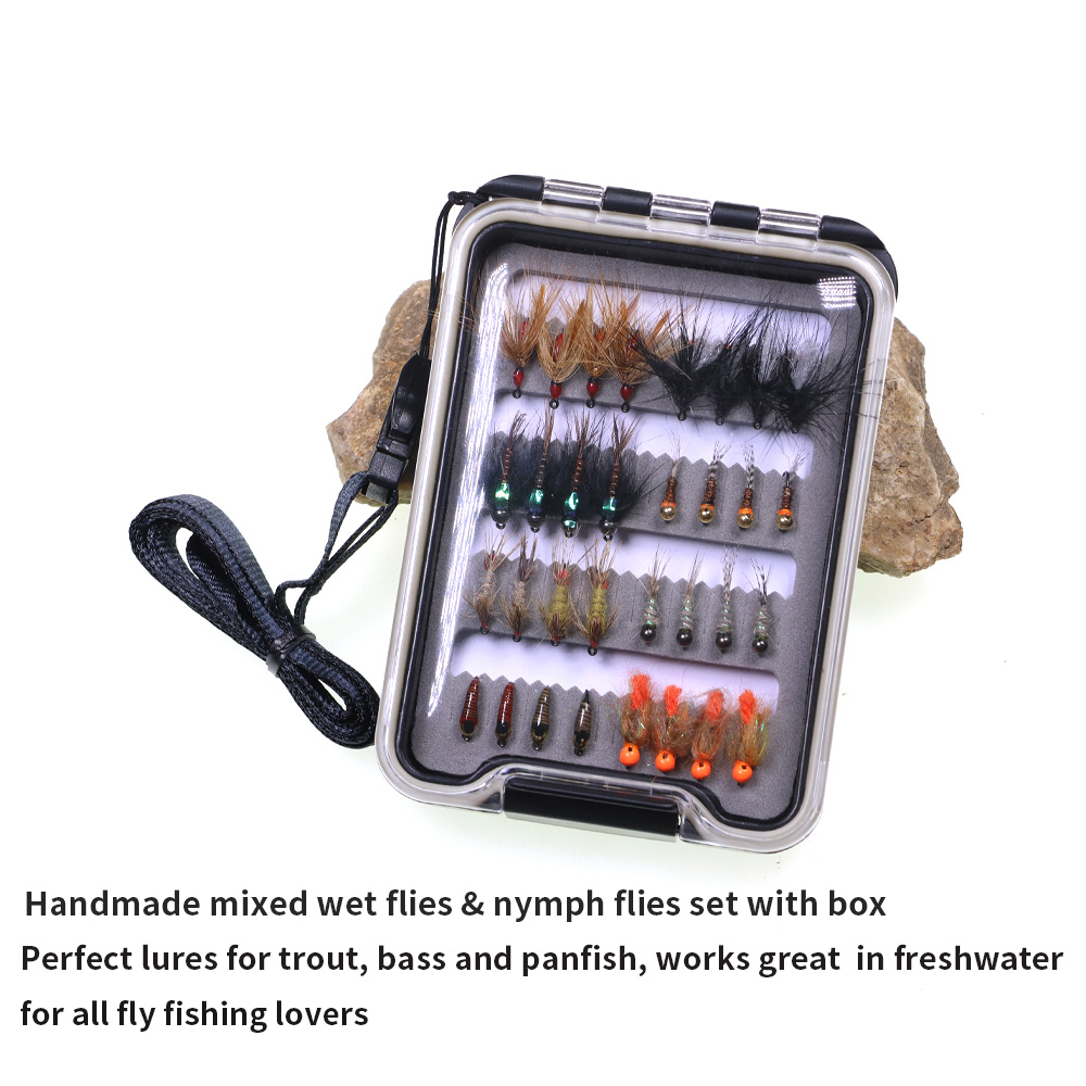 Kit de 32 mouches nymphes pour - Fishing Hook Barbless avis et prix