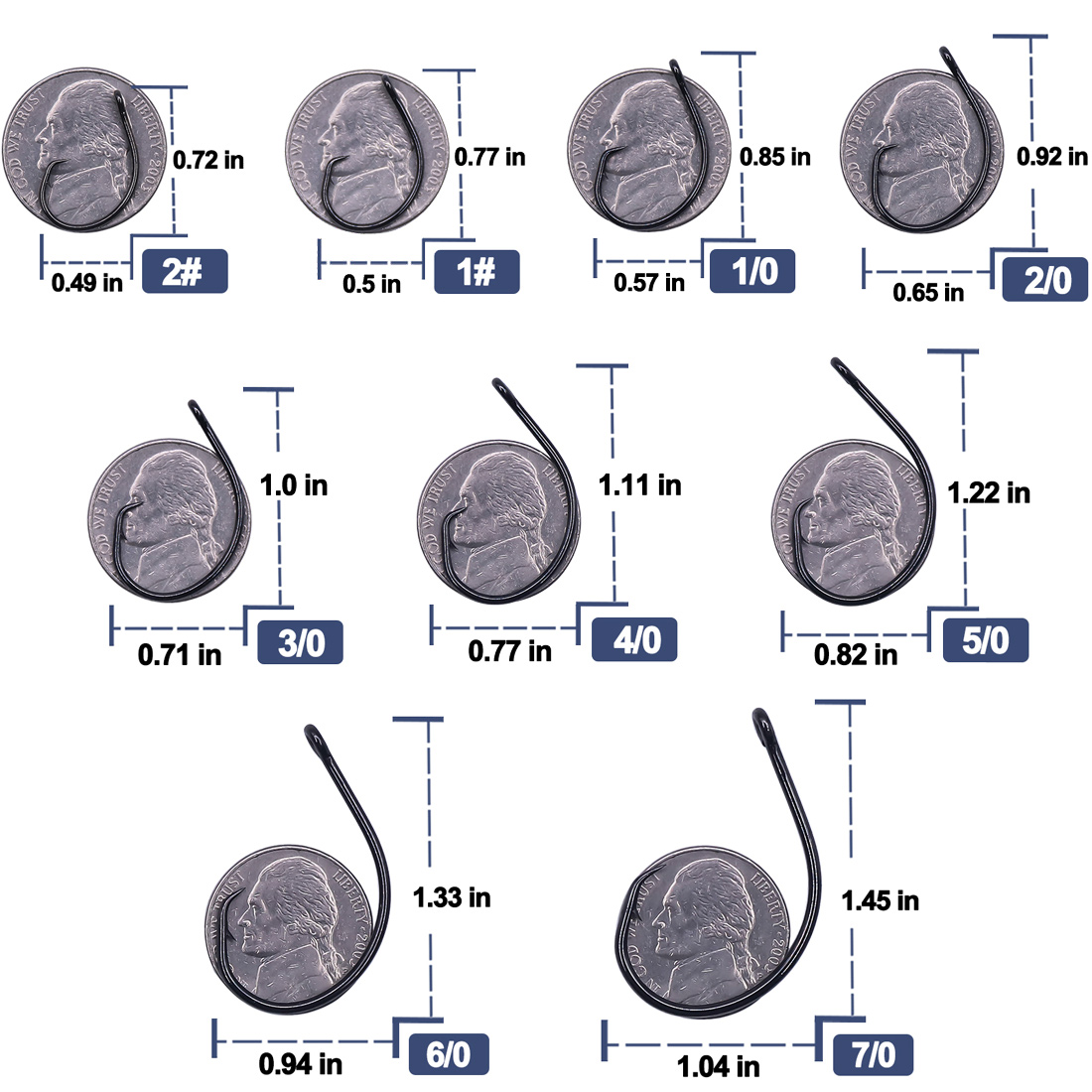 Hameçons circulaires à large é - Fishing Hook Circle avis et prix