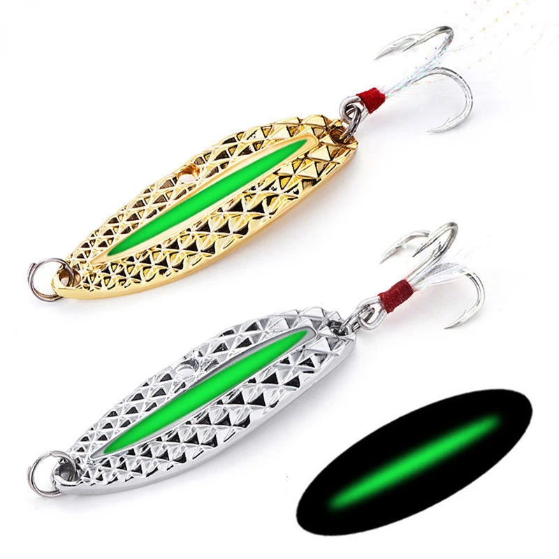 1PC métal lumineux Spinner cui - Fishing Hook Treble avis et prix