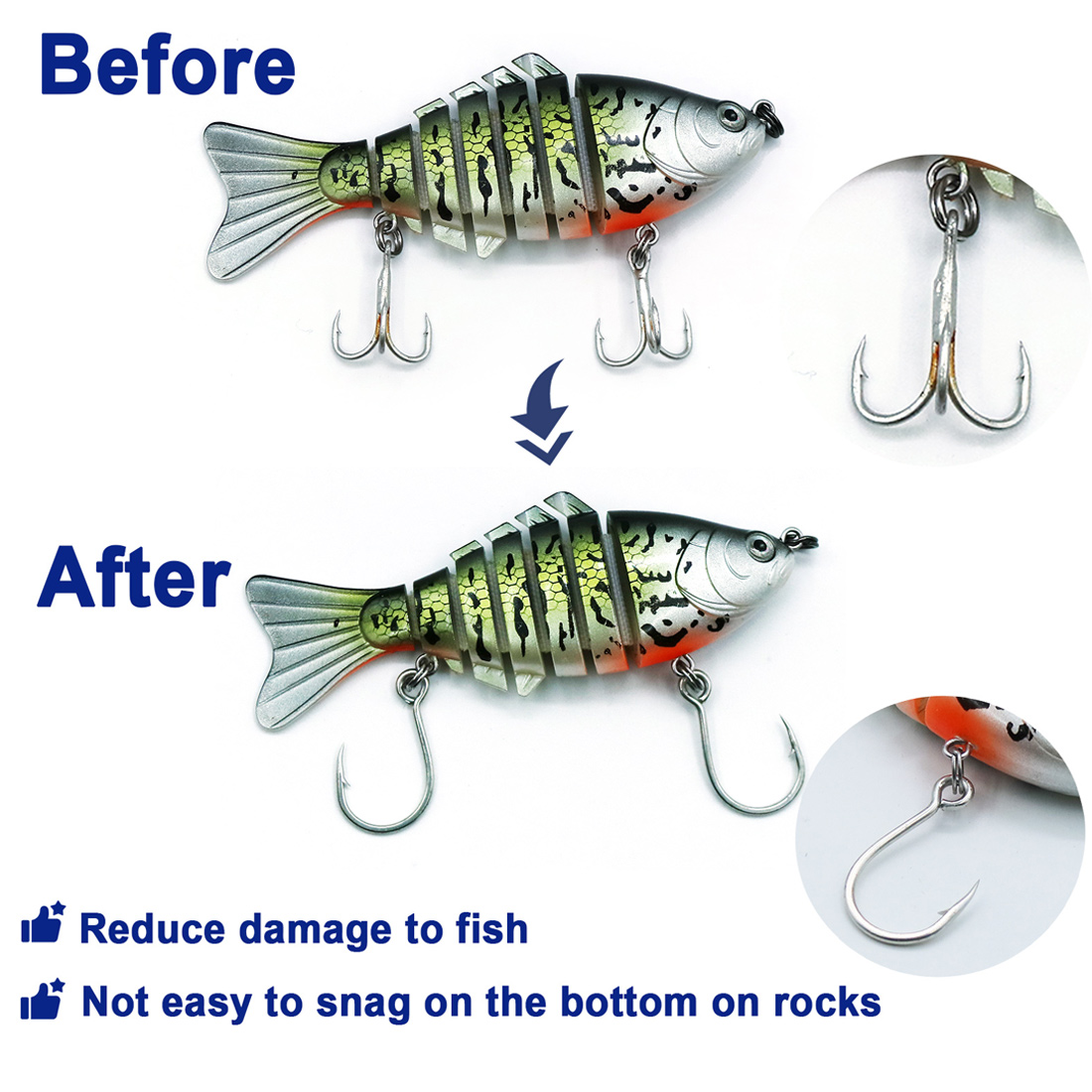 Hameçons de pêche 9KM, 25 pièc - Fishing Hook Barbless avis et prix