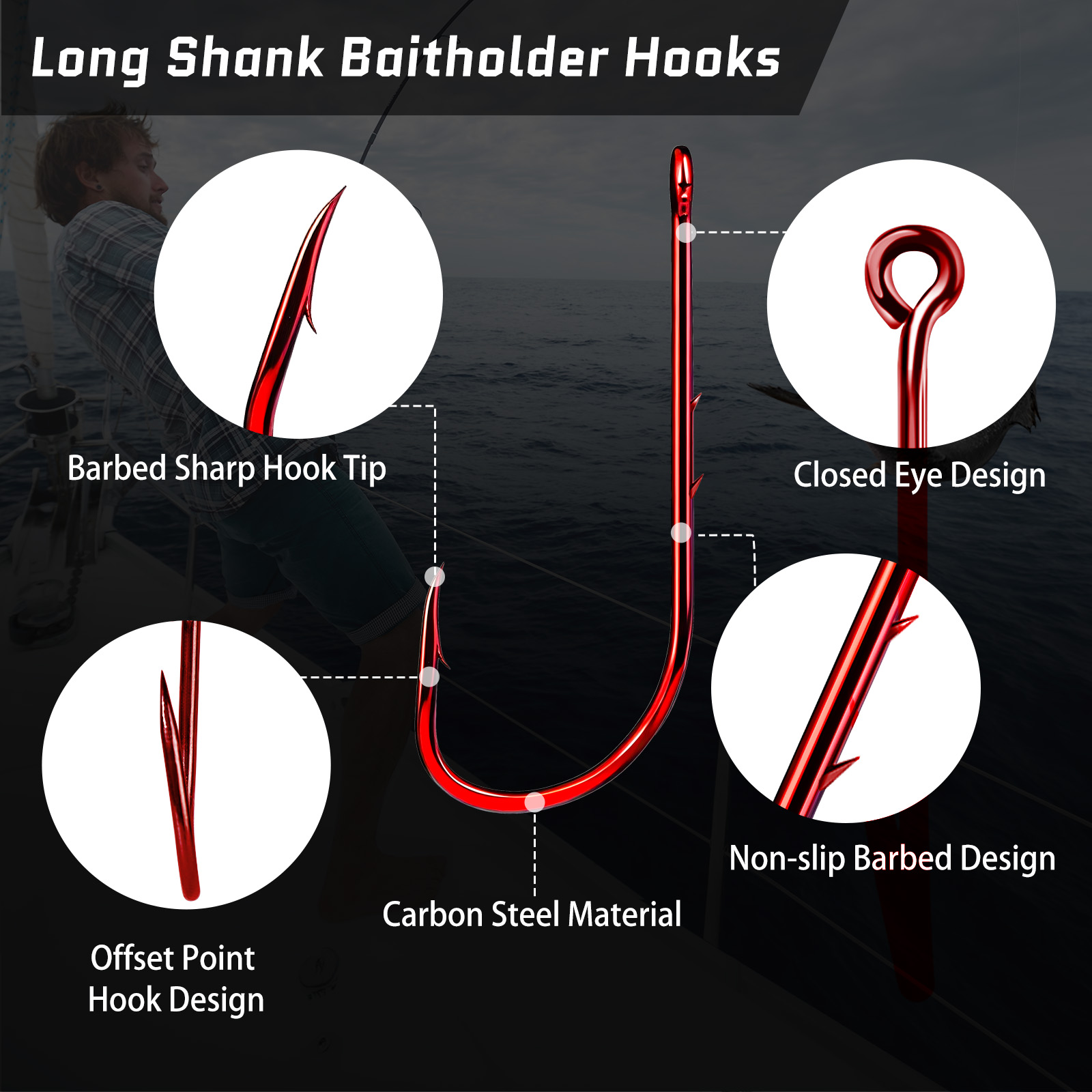 Hameçons de pêche porte-appât  - Fishing Hook Circle avis et prix