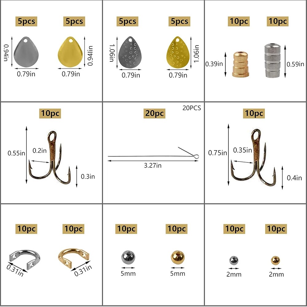 140 pièces Kit de fabrication  - Fishing Hook Treble avis et prix