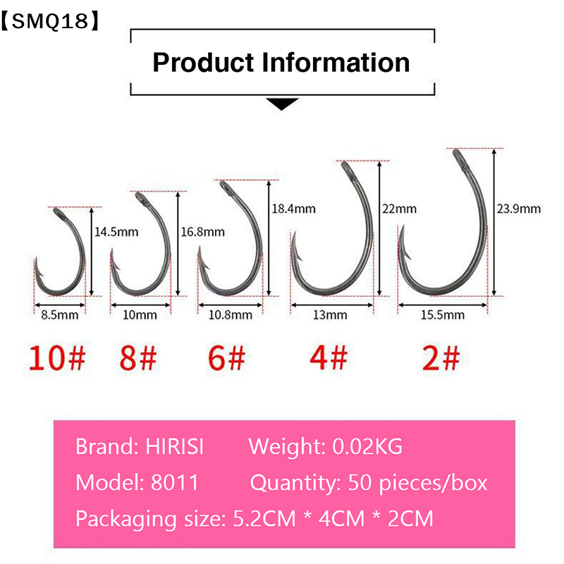 Hirisi 50 hameçons en boîte, h - Fishing Hook Box avis et prix