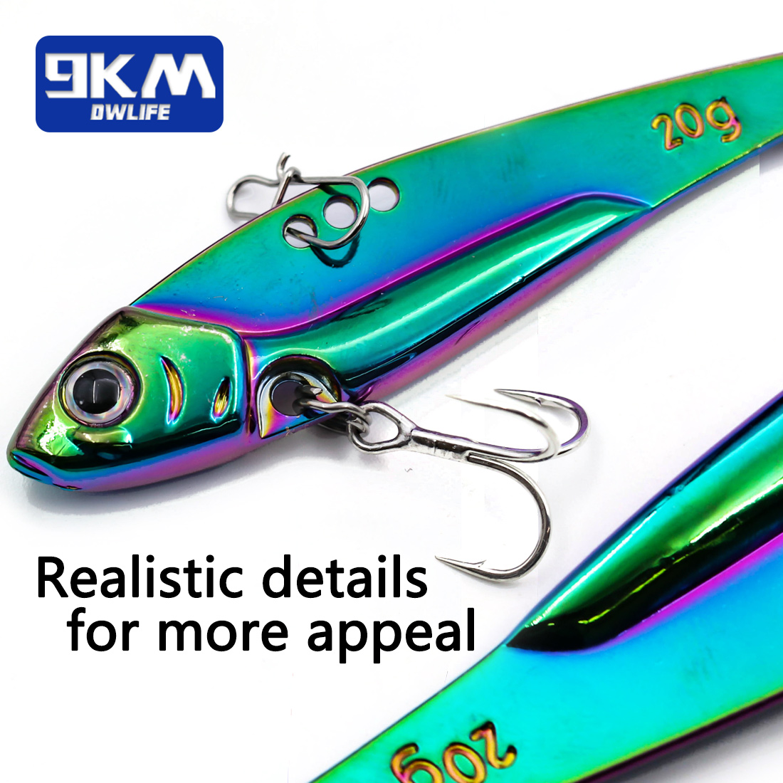 9KM 1 pièces lame en métal leu - Fishing Hook Treble avis et prix