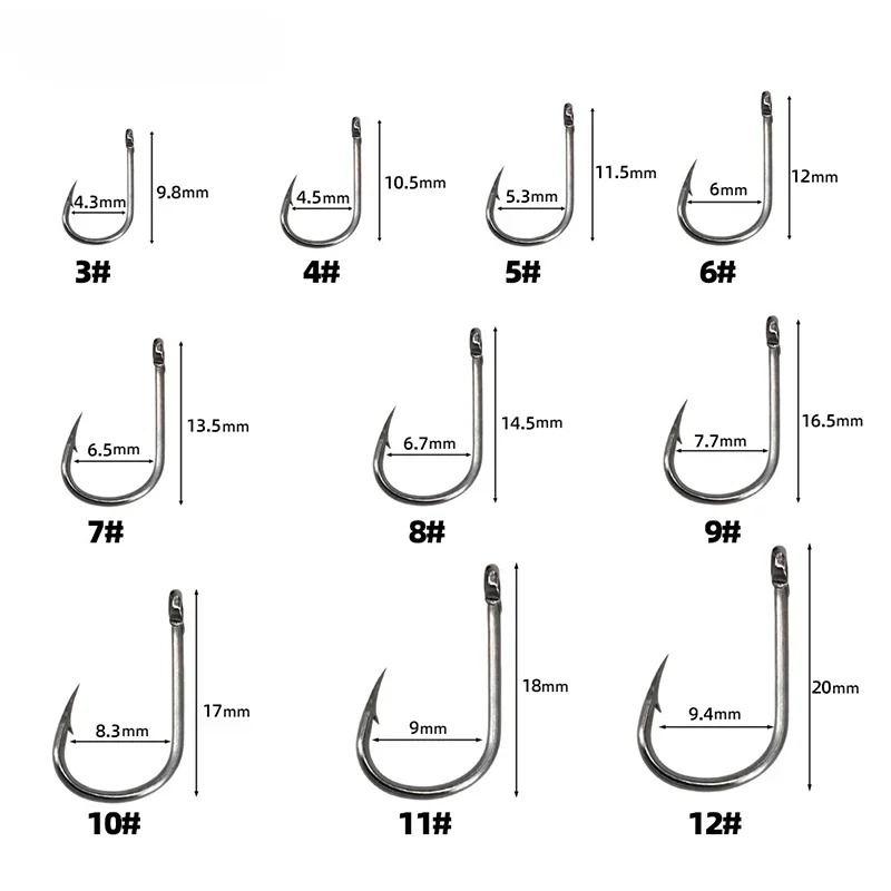 50-1600 pièces/boîtehameçons d - Fishing Hook Circle avis et prix