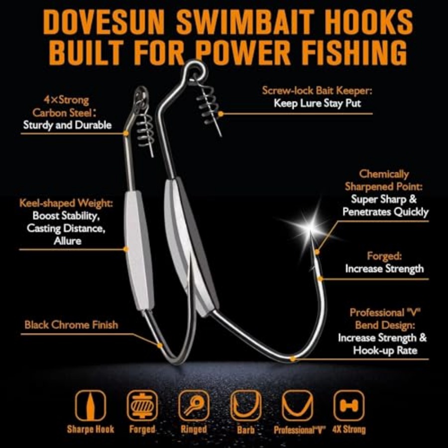 Hameçons lestés pour leurres s - Fishing Hook Weedless avis et prix