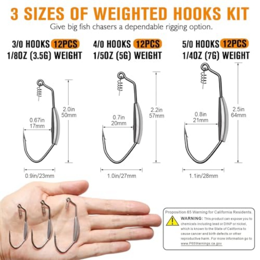 Hameçons lestés pour leurres s - Fishing Hook Weedless avis et prix