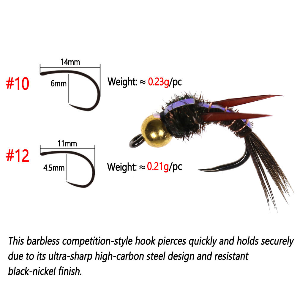 Bimoo 8 pièces en laiton Beadh - Fishing Hook Barbless avis et prix