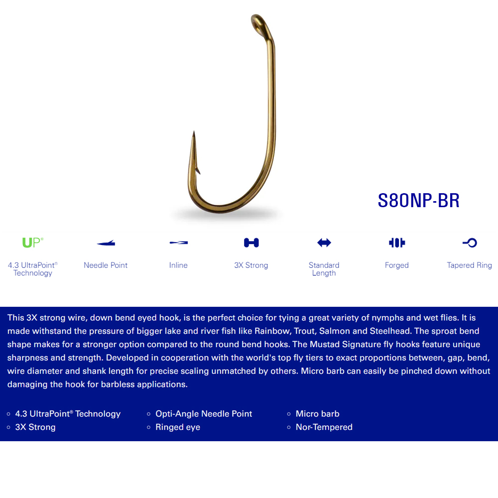 Mustad 30 pièces finition Bron - Fishing Hook Barbless avis et prix